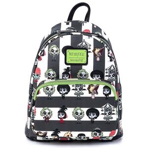 NWT Loungefly Beetlejuice Chibi Backpack Bag Goth Horror Halloween